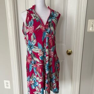 TOMMY BAHAMA GOLF Floral/Tropical Sleeveless Dress SZ L